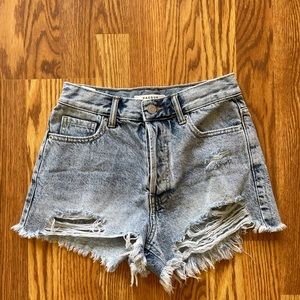 Pac Sun High-Waisted Denim Festival Shorts